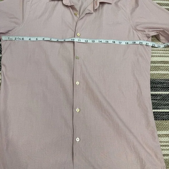 Paul Smith Shirt Mens 16 Pink Long‎ Sleeve Made in Italy Artist Stripe Cuffs